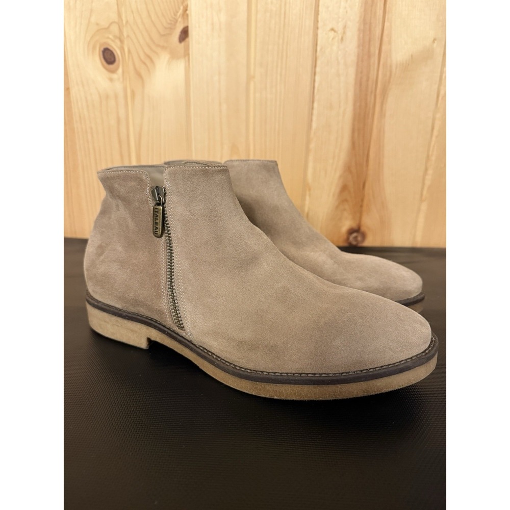 Italeau Foliana Leather Booties Handmade In Italy Waterproof Sz 40.5 Taupe Ankle